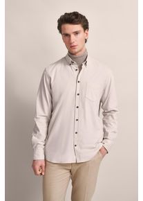 Bugatti Herren Langarmhemd, beige, casual, Gr. XXL, unifarben, 100% Baumwolle, Hemden, aus modernem Feincord