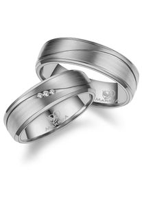 MARRYA Damen Trauring "Titan Ringe Trauringe Eheringe Partnerringe", 54, Titan, silber, Titan, Fingerringe
