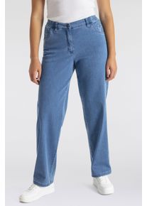 KjBRAND Damen Stretch-Hose "Babsie", blau, Gr. 22, Denim/Jeans, Obermaterial: 71% Baumwolle, 25% Polyester, 4% Elasthan, Hosen