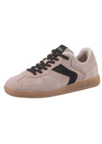VERBENAS Damen Sneaker "Sora", Gr. 35, schwarz, Veloursleder, kontrastfarbene Details, sportlich, Schuhe, Schnürschuh, Freizeitschuh, Halbschuh mit