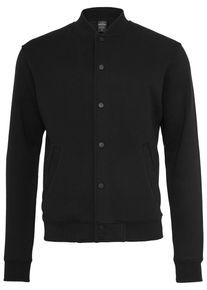 Urban Classics Herren Collegejacke "Urban Classics Herren 2-tone College Sweatjacket", schwarz, klassisch, Gr. S, unifarben, 65% Baumwolle, 35%