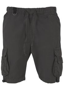 Urban Classics Herren Stoffhose "Urban Classics Herren Double Pocket Cargo Shorts", grau, Gr. XL, unifarben, 100% Baumwolle, Hosen