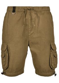 Urban Classics Herren Stoffhose "Urban Classics Herren Double Pocket Cargo Shorts", grün, Gr. XXL, unifarben, 100% Baumwolle, Hosen