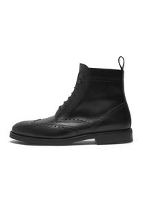 Henry Stevens Herren Schnürboots "Winston FBDB2", Gr. 45,5, schwarz, Leder, klassisch, Schuhe