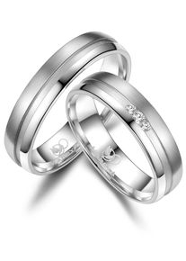 MARRYA Damen Verlobungsring "Silber Ringe Trauringe Eheringe Partnerringe", 48, Silber 925 (Sterlingsilber), silber, Silber 925 (Sterlingsilber),