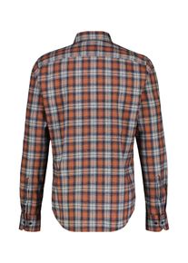 Lerros Herren Karohemd "Lerros Herren Karohemd in Strukturqualität", orange, Gr. S, 55% Baumwolle, 45% Polyester, Hemden