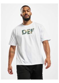 DEF Herren Kurzarmshirt "DEF Damen DEF Signed T-Shirt White", weiß, casual, Gr. S, bedruckt, 100% Baumwolle, Shirts