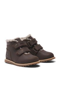 Timberland Damen Klettboot "POKEY PINE MID WARM LINED HOOK & LOOP BOOT", Gr. 23, braun, Leder, Synthetik, sportlich, Schuhe, Winterstiefel,