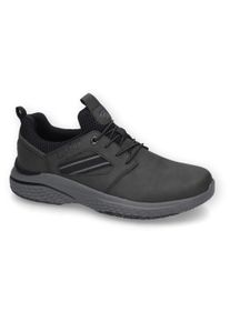 Herren Sneaker, Dockers by Gerli, Gr. 40, schwarz, Lederimitat, Mesh, casual, Schuhe, Freizeitschuh, Schnürschuh mit weich gepolsterter Innensohle