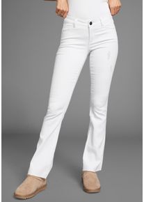 Arizona Damen Bootcut-Jeans "Ultra-Stretch", weiß, modisch, Gr. 46, Denim/Jeans, Obermaterial: 65% Baumwolle, 33% Polyester, 2% Elasthan, Jeans,