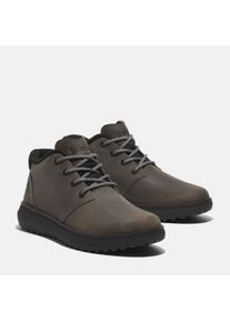 Timberland Damen Schnürboots "HUDSON ROAD MID LACE UP CHUKKA BOOT", Gr. 47,5, grau, Leder, sportlich, Schuhe, Winterstiefel, Schnürstiefel,
