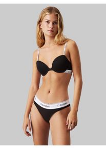 Damen Bügel-BH "LIGHTLY LINED DEMI", Calvin Klein Underwear, Gr. 85, schwarz, Jersey, Obermaterial: 53% Baumwolle, 35% Modal, 12% Elasthan,