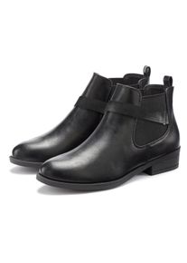 Vivance Damen Chelseaboots, Gr. 39, schwarz, Obermaterial: 100% Lederimitat. Futter: 100% Textilmaterial. Decksohle: 100% Textilmaterial. Laufsohle: