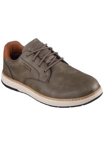 Skechers Herren Schnürschuh "GARLAN", Gr. 41, grün, Lederimitat, casual, Schuhe, Trekking Schuh, Sneaker, Freizeitschuh mit Kontrastnähten