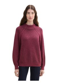 Tom Tailor Damen Stehkragenpullover, lila, casual, Gr. XXXL, Strick, Obermaterial: 65% Baumwolle, 30% Polyamid, 5% Wolle, Pullover