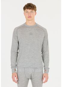 SOS Herren Funktionsshirt "Nuuk", grau, sportlich, Gr. L, unifarben, 100% Wolle, Shirts, mit temperatur- und feuchtigkeitsregulierender Funktion