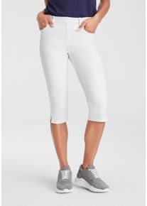Arizona Damen Caprijeans "Ultra-Stretch", weiß, Basic, Gr. 36, Denim/Jeans, Obermaterial: 65% Baumwolle, 33% Polyester, 2% Elasthan, Jeans, extra-eng