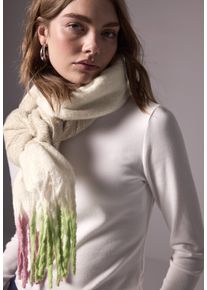 Damen Schal, weiß, casual, STREET ONE STUDIO, colorblocking, Stoff, 100% Polyester, Modetücher, im Color Blocking Style