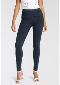 Arizona Damen Jeansjeggings, blau, Basic, Gr. 50, Denim/Jeans, Obermaterial: 63% Baumwolle, 32% Polyester, 5% Elasthan, Jeans, extra-eng geschnittene