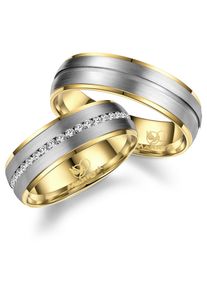MARRYA Damen Verlobungsring "Titan Ringe Trauringe Eheringe Partnerringe", 62, Titan, gold, Titan, Fingerringe