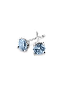 OROLINO Damen Paar Ohrstecker "Gold 585 mit 2x Blautopas (beh.) Sky blue", ONE-SIZE, Gold, weiß, Gold, Ohrringe