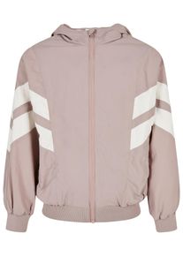 Urban Classics Mädchen Allwetterjacke "Urban Classics Damen Girls Crinkle Batwing Jacket", rosa, casual, Gr. 122, mehrfarbig, 100% Polyamid, Jacken