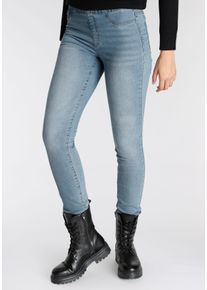 Arizona Damen Jeansjeggings "mit leichtem Thermo Effekt", blau, Basic, Gr. 34, Denim/Jeans, Obermaterial: 72% Baumwolle, 26% Polyester, 2% Elasthan,