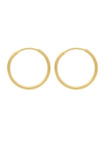 Adelia´s ADELIA ́S Damen Paar Creolen "585 Gold Ohrringe Creolen Ø 13 mm", Damen, Gelbgold 585, gold, Gelbgold 585, Ohrringe, Goldschmuck für Damen