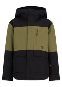 Ziener Kinder Skijacke "ALIM", grün, Gr. 140, Obermaterial alle Farben außer schwarz, dark navy:100% Polyester, Obermaterial schwarz:1.100%