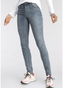 Arizona Damen Skinny-fit-Jeans "Ultra-Stretch", blau, Basic, Gr. 38, Denim/Jeans, Obermaterial: 74% Baumwolle, 24% Polyester, 2% Elasthan, Jeans,