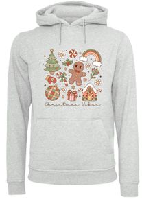 F4NT4STIC Damen Kapuzenpullover "Christmas Vibes Cozy Cute Winter", grau, casual, Gr. S, Obermaterial: 65% Baumwolle, 35% Polyester, Pullover,