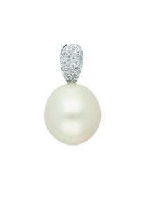 Adelia´s ADELIA ́S Damen Ketten-Anhänger "Damen Goldschmuck 333 Weißgold Anhänger mit Zirkonia", mit Zirkonia, Weißgold 333, silber, Weißgold 333,