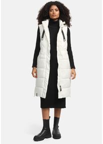 Marikoo Damen Steppweste "Narikaa", weiß, Gr. XXL, Obermaterial: 100% Polyester; Innenmaterial: 100% Polyester, Westen, mit weichem Teddyfell