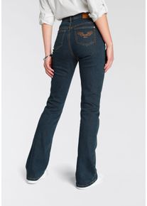 Arizona Damen Bootcut-Jeans "Comfort-Fit", blau, Basic, Gr. 72, Denim/Jeans, Obermaterial: 98% Baumwolle, 2% Elasthan, Jeans, ausgestellte Beinform,