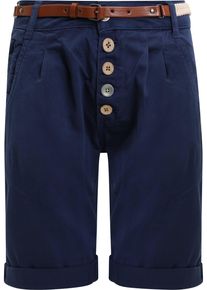 DEF Damen Stoffhose "DEF Damen Shorts", blau, Gr. XS, unifarben, 97% Baumwolle, 3% Elasthan, Hosen