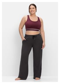 sheego Damen Sporthose "Große Größen", grau, sportlich, Gr. 48, unifarben, Obermaterial: 70% Viskose, 26% Polyamid, 4% Elasthan, Hosen, aus