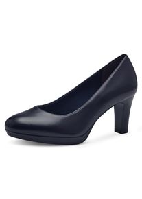 Tamaris Damen Pumps, Gr. 39, blau, Leder, unifarben, klassisch, Schuhe, Trichterabsatz, Abendschuh, Festtagsschuh in klassischer Form