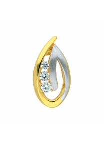 Adelia´s ADELIA ́S Damen Ketten-Anhänger "Damen Goldschmuck 585 Gold Anhänger mit Zirkonia", mit Zirkonia, Gelbgold 585, gold, Gelbgold 585, Schmuckanhänger,
