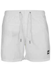 Urban Classics Herren Badeshorts "Urban Classics Herren Block Swim Shorts", weiß, Gr. 4XL, 100% Polyamid, Badehosen
