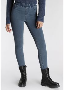 Arizona Damen Jeansjeggings "360 Grad Elastisch", blau, Basic, Gr. 38, Denim/Jeans, Obermaterial: 72% Baumwolle, 22% Polyester, 6% Elasthan, Jeans,