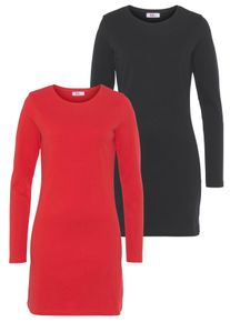 Flashlights Damen Jerseykleid, schwarz, Basic, Gr. 40, unifarben, clean, Interlock, Obermaterial: 100% Baumwolle, Kleider, figurbetonter Schnitt, aus