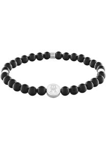 Tommy Hilfiger Herren Armband "TH85-MEN BEADS, 2790608, 2790609", Edelstahl, schwarz, Edelstahl, Armbänder, mit Sodalith oder Onyx
