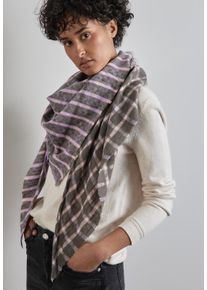 Street One Damen Halstuch, grün, casual, kariert, Stoff, 65% Polyester, 35% Viskose, Modetücher, mit Karomuster