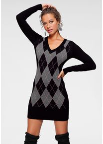 Melrose Damen Strickkleid, schwarz, feminin, Gr. 42, Feinstrick, Obermaterial: 70% Viskose, 30% Polyamid, Kleider, Mini-Länge, eleganter Look, aus