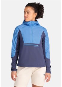 KARI TRAA Damen Outdoorjacke "Henni", blau, sportlich, Gr. L, mehrfarbig, 91% Polyester, 9% Elasthan, Jacken, mit Kinnschutz und praktischen