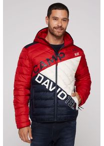 CAMP DAVID Herren Steppjacke, rot, casual, Gr. XXXL, colorblocking, Steppware, Obermaterial: 100% Polyamid, Jacken, mit Colour-Blocking und