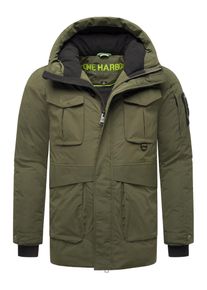 STONE HARBOUR Herren Winterjacke "Edriik XX", grün, modisch, Gr. M, Oberstoff: 56% Polyester, 44% Nylon, Futter: 100% Polyester, Wattierung: 100%