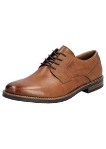 Rieker Herren Schnürschuh, Gr. 40, braun, Leder, Lederimitat, klassisch, Schuhe, Businessschuh, Halbschuh, Festtagsschuh mit Leder-Decksohle