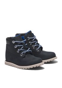Timberland Damen Schnürboots "POKEY PINE MID LACE UP WITH ZIP BOOT", Gr. 23, blau, Leder, sportlich, Schuhe, Winterstiefel, Schnürstiefel,