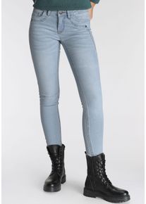Arizona Damen 7/8-Jeans "mit Keileinsätzen", blau, Basic, Gr. 48, Denim/Jeans, Obermaterial: 76% Baumwolle, 16% Polyester, 7% Viskose, 1% Elasthan,